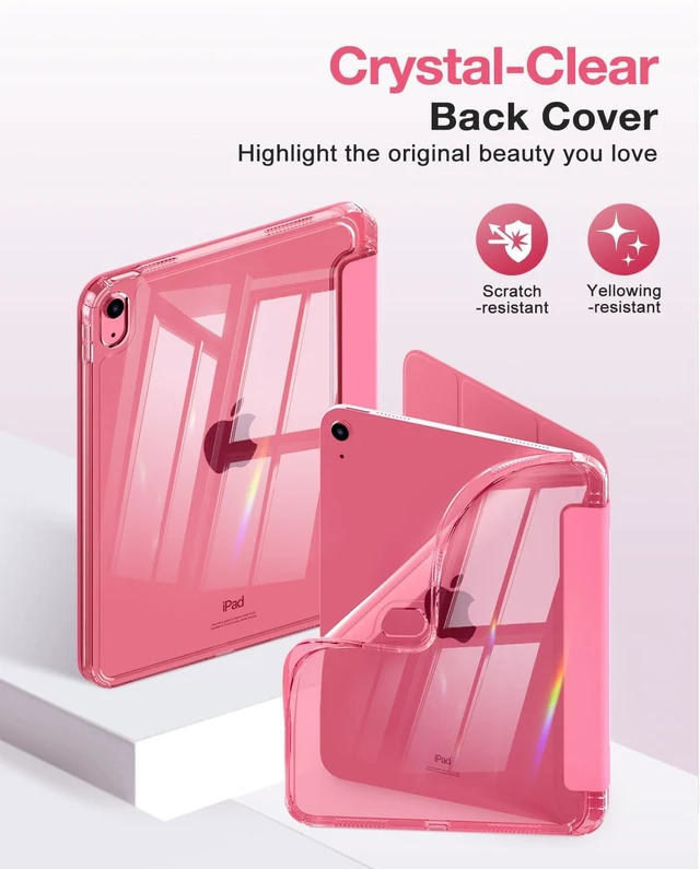 Alt view image 3 of 7 - Clear Case for iPad A16 iPad 11th/10th Gen 11/10.9 Watermelon Red