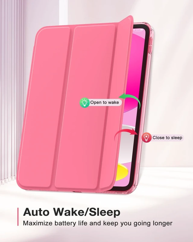 Alt view image 7 of 7 - Clear Case for iPad A16 iPad 11th/10th Gen 11/10.9 Watermelon Red