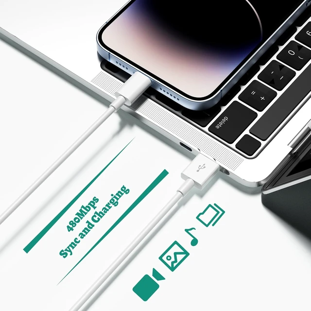 Alt view image 4 of 7 - 4Pack for iPhone Charger Cable 3M for Lightning to USB Cable
