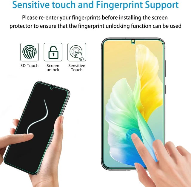 Alt view image 4 of 7 - 3 Pack Screen Protector for Galaxy S23 Tempered Glass Film
