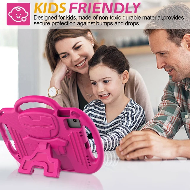 Alt view image 3 of 7 - Kids Case for iPad (A16) 11th Generation 11 Inch 2025 & iPad 10th Generation 10.9 2022 iPad Air M4/M3 2026/2025 Shockproof Rugged Protective with Shoulder Strap/Handles/Kickstand Cover Rose