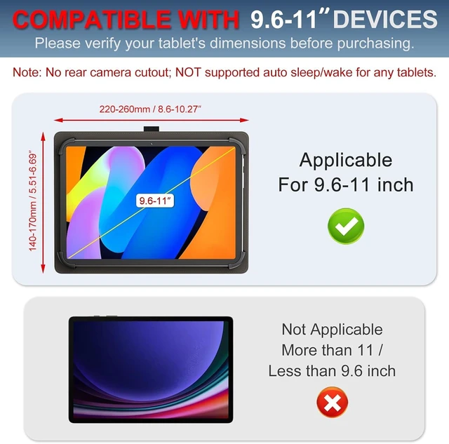 Alt view image 2 of 7 - Universal Case for 10.1 10 11 inch Tablet for 9.6-11 Android 16/15