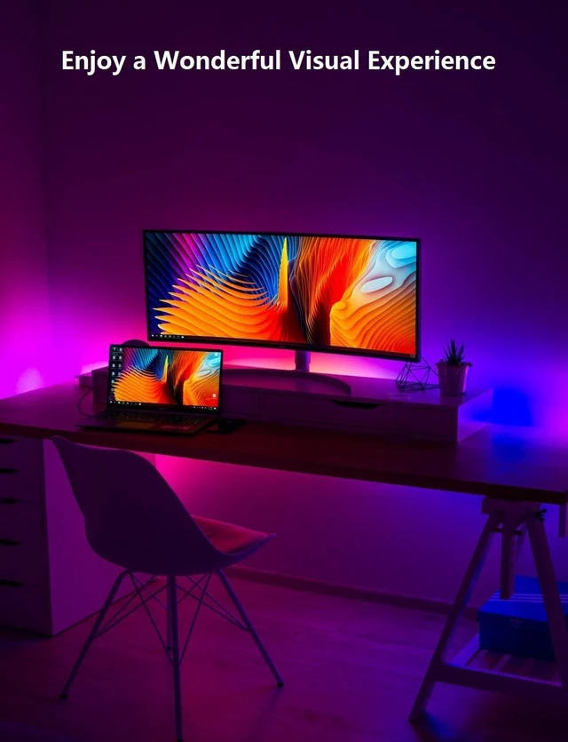 Alt view image 7 of 7 - Smart RGB Led Strip Lights 100ft Led Lights for Bedroom with App Control Multicolor Changing Led Light Strips Apply for Home Decor Living Room Kitchen Home Party Decoration