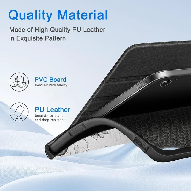 Alt view image 5 of 7 - Case for Galaxy Tab A11+ Plus 11 2025 Multi-Viewing Angles All New PU Leather Folio Stand Cover with Auto Sleep Wake Feature for Galaxy Tab A11+ Tablet 11-inch Sunflower