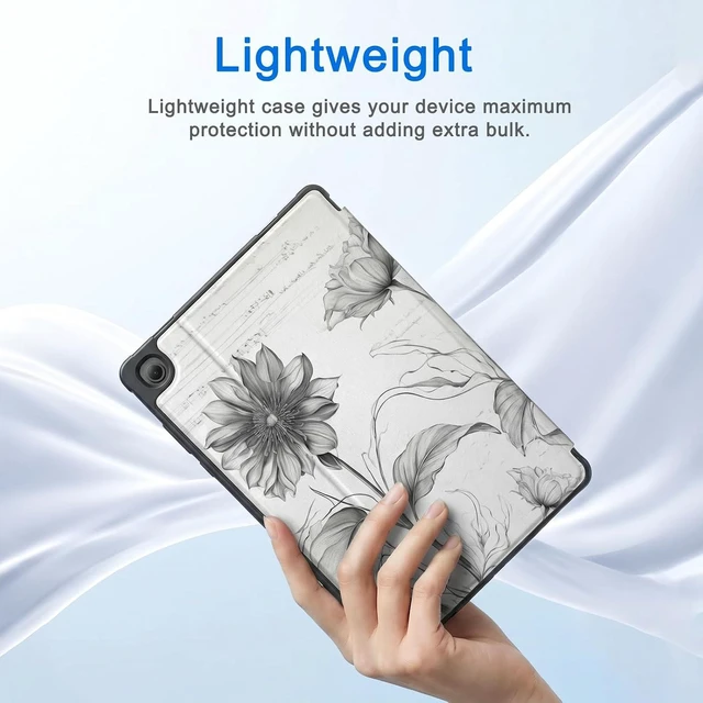 Alt view image 7 of 7 - Case for Galaxy Tab A11+ Plus 11 2025 Multi-Viewing Angles All New PU Leather Folio Stand Cover with Auto Sleep Wake Feature for Galaxy Tab A11+ Tablet 11-inch Sunflower