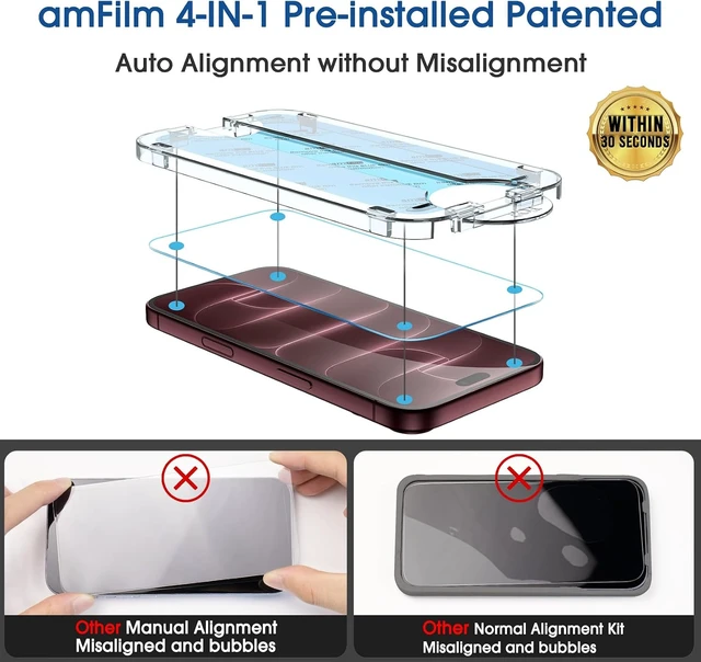 Alt view image 3 of 7 - OneTouch for iPhone 18 Pro Max 6.9 Screen Protector Tempered Glass