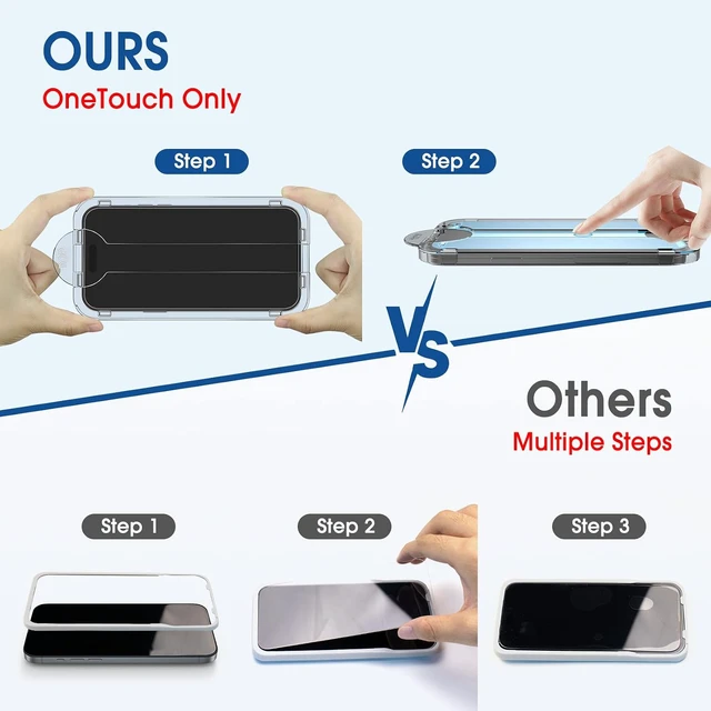 Alt view image 4 of 7 - OneTouch for iPhone 18 Pro Max 6.9 Screen Protector Tempered Glass