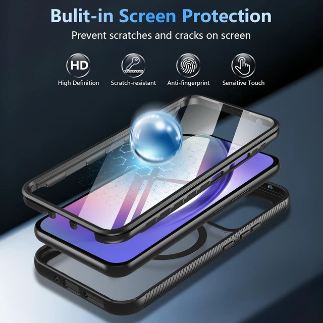 Alt view image 2 of 7 - for A54 Case 360° Full-Body Dual Protective Black
