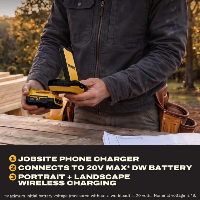 Alt view image 2 of 7 - Wireless Charger Stand Compatible with 20V MAX Batteries