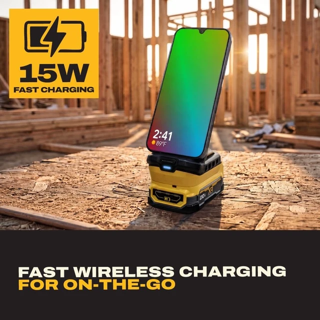 Alt view image 3 of 7 - Wireless Charger Stand Compatible with 20V MAX Batteries