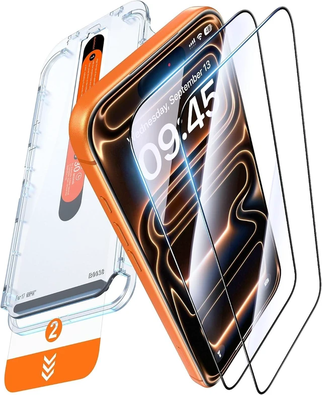 Main image of Top 9H++ Glass 2 Pack for iPhone 17 Pro Max Screen Protector