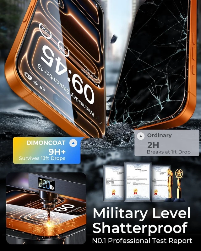 Alt view image 3 of 7 - Top 9H++ Glass 2 Pack for iPhone 17 Pro Max Screen Protector