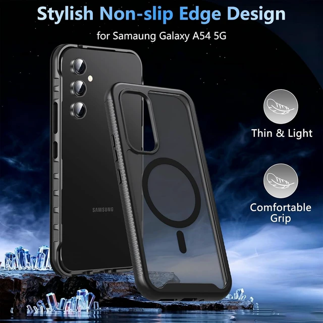 Alt view image 7 of 7 - for A54 Case 360° Full-Body Dual Protective Black