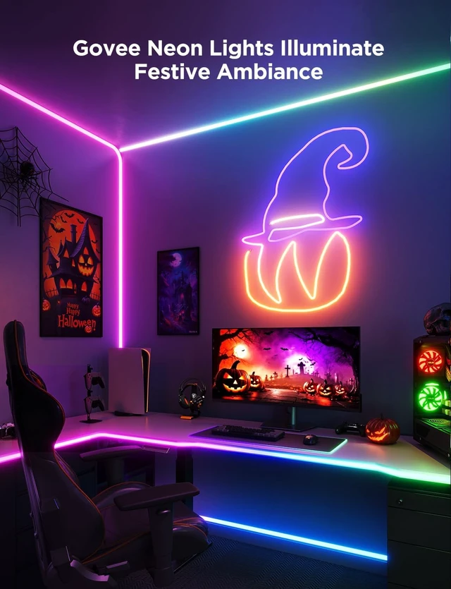 Alt view image 2 of 7 - RGBIC Neon Lights 9.8ft Works with Matter Alexa Google Assistant