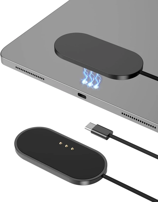 Main image of Magnetic Wireless Charger for iPad Pro 11 (1st/2nd/3rd/4th) & iPad Air 11 (M2/M3) & iPad Air 10.9 (4t 27W Fast Charging Smart Connector Alloy Wireless Charging Pad with USB-C Cord Cable