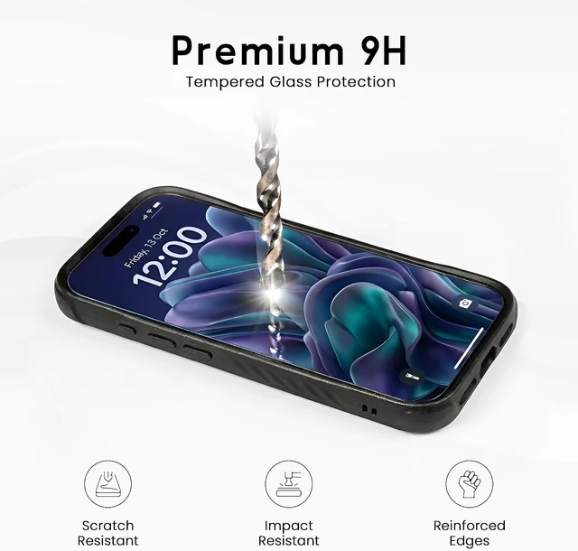 Alt view image 4 of 7 - Premium Screen Protector for iPhone 17 Tempered Glass Anti-Scratch Bubble-Free 3 Pack