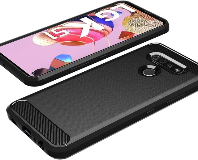 Alt view image 4 of 7 - for LG K51 Case LG Reflect Case LG Q51 Case Shock-Absorption Flexible TPU Rubber Protective Cell Phone Cover for LG K51(Black)