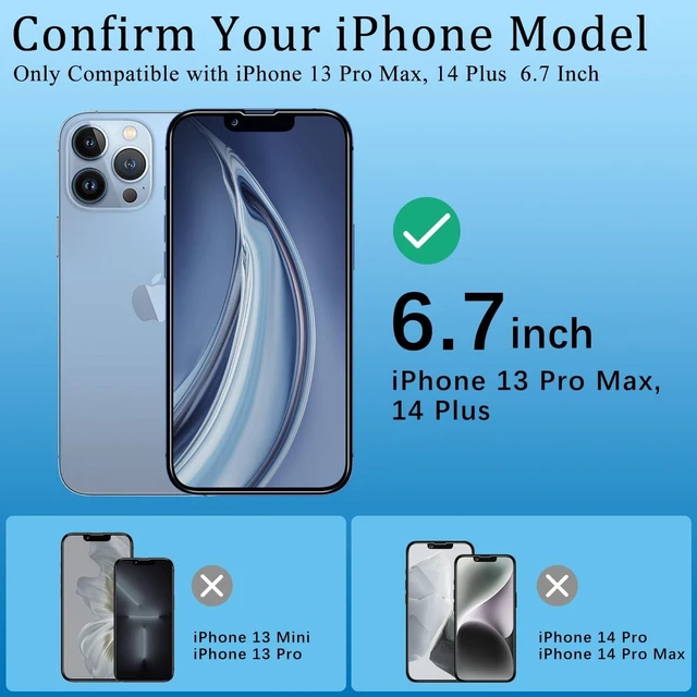 Alt view image 2 of 6 - 2 Pack Privacy Screen Protector for iPhone 13 Pro Max/iPhone 14 Plus