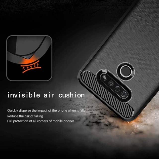 Alt view image 5 of 7 - for LG K51 Case LG Reflect Case LG Q51 Case Shock-Absorption Flexible TPU Rubber Protective Cell Phone Cover for LG K51(Black)
