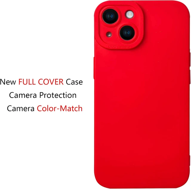 Alt view image 2 of 7 - Soft Silicone Phone Case for iPhone 14 Red (6.1 inch)