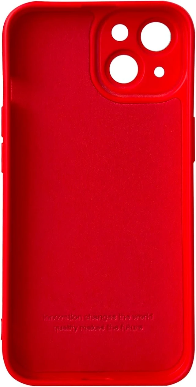 Alt view image 4 of 7 - Soft Silicone Phone Case for iPhone 14 Red (6.1 inch)
