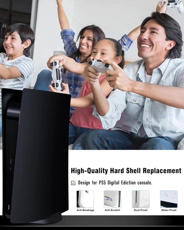 Alt view image 5 of 7 - Faceplate for Digital Edition Anti-Scratch Dustproof Plates Replacement Cover Skin Accessories Compatible with Console Digital Edition Black 2020 Standard Version