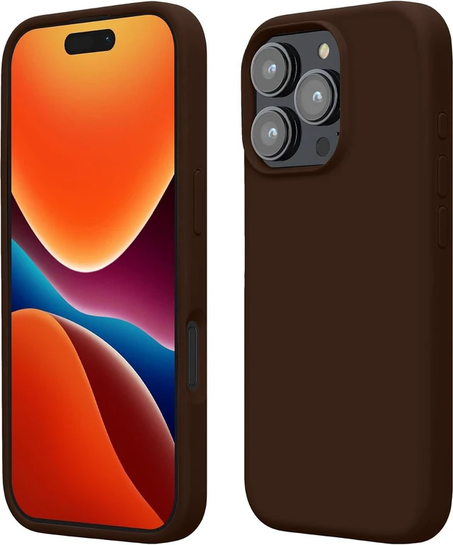 Main image of Case Compatible with iPhone 16 Pro Max Case - TPU Silicone Phone Cover with Soft Finish - Chocolate