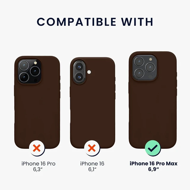 Alt view image 2 of 7 - Case Compatible with iPhone 16 Pro Max Case - TPU Silicone Phone Cover with Soft Finish - Chocolate