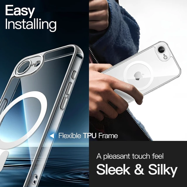 Alt view image 6 of 6 - Magnetic Case for iPhone 17e/16e Clear