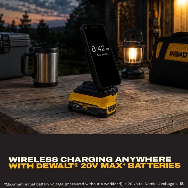 Alt view image 6 of 7 - Wireless Charger Stand Compatible with 20V MAX Batteries