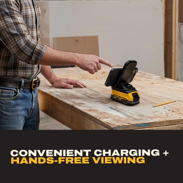 Alt view image 7 of 7 - Wireless Charger Stand Compatible with 20V MAX Batteries
