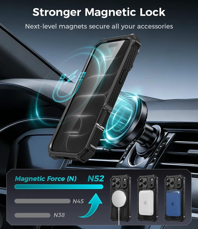 Alt view image 5 of 7 - Magnetic for iPhone 18 Pro Max Case/17 Pro Max Case with Screen Protector