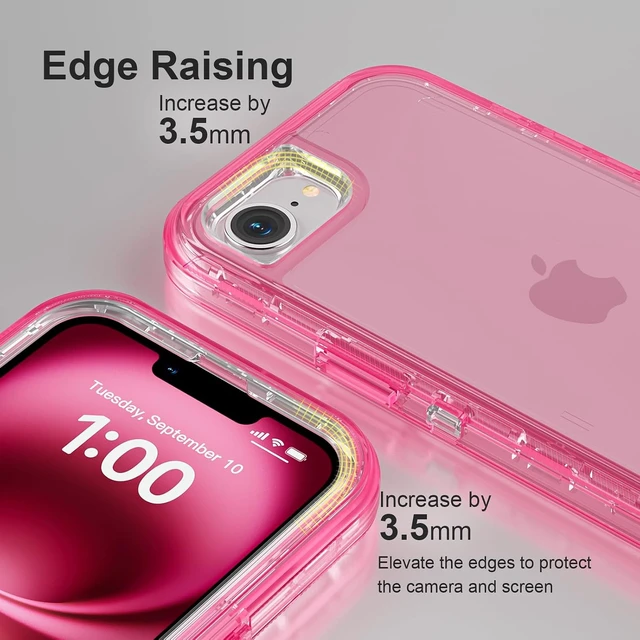 Alt view image 4 of 6 - for iPhone 17e/iPhone 16e Case Shockproof Crystal Pink