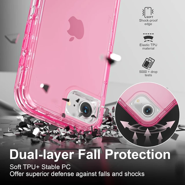 Alt view image 5 of 6 - for iPhone 17e/iPhone 16e Case Shockproof Crystal Pink
