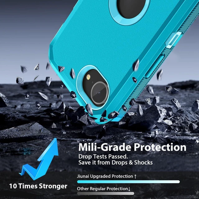 Alt view image 3 of 7 - for iPhone 16e Case 17e Cover Heavy Duty Shockproof Rugged Teal