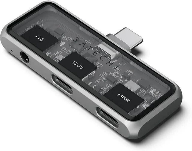 Alt view image 4 of 7 - 4-in-1 USB-C Mobile Hub 4K HDMI 100W PD Pass-Through Charging