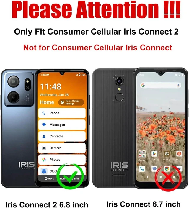Alt view image 2 of 7 - for Consumer Cellular Iris Connect 2 Phone Case (Purple)
