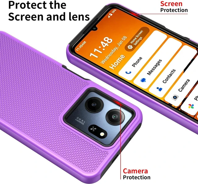 Alt view image 3 of 7 - for Consumer Cellular Iris Connect 2 Phone Case (Purple)