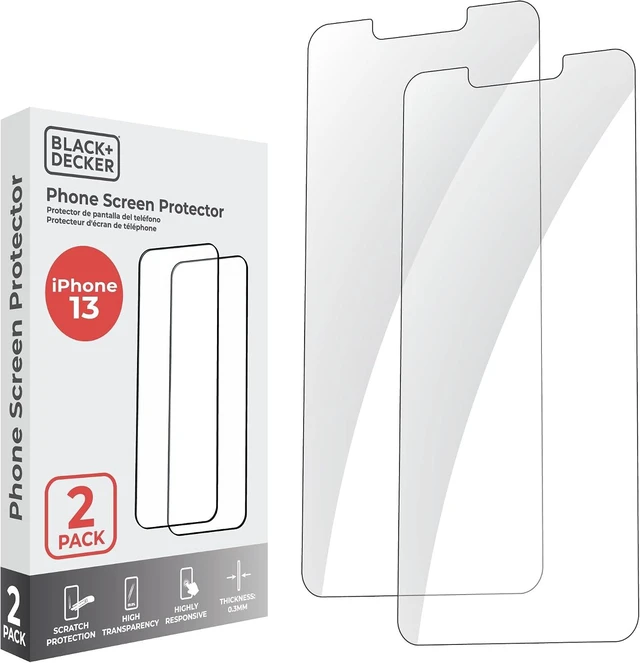 Main image of 2 Pack Tempered Glass Screen Protector for iPhone 13/13 Pro/14
