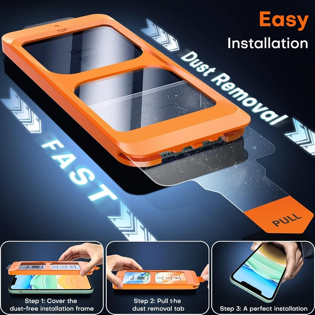 Alt view image 2 of 6 - for iPhone 11 / XR Screen Protector Easy Installation