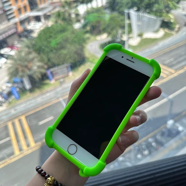 Alt view image 3 of 6 - Universal Smart Phone Bumper Case Elastic Soft Silicone Cover for 5.2 Phones Size 4 to 6.5 inch Case (Green)
