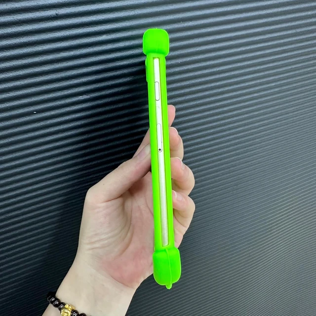 Alt view image 5 of 6 - Universal Smart Phone Bumper Case Elastic Soft Silicone Cover for 5.2 Phones Size 4 to 6.5 inch Case (Green)