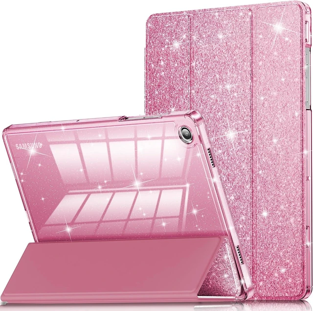 Main image of Case for Galaxy Tab A11+Plus/A9+ Plus 11 inch Case (2023/2025) Glitter Tablet Protective Cover with Sparkly Clear Back for Girls Kids (Pink Galaxy Tab A11 Plus)