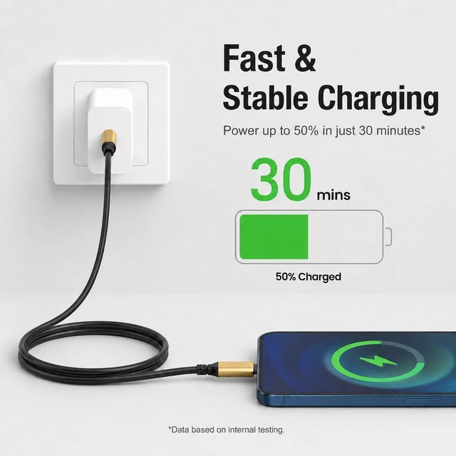 Alt view image 6 of 6 - USB A to Lightning Cable 6ft 3 Pack iPhone Charger Cord