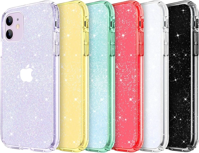 Alt view image 2 of 7 - Compatible with iPhone 11 Case Clear Glitter Sparkle Bling Anti-Scratch Shockproof Protective Flexible Phone Cases Cute Slim Thin Bumper Cover for Women Girls (6.1 inch) 2019