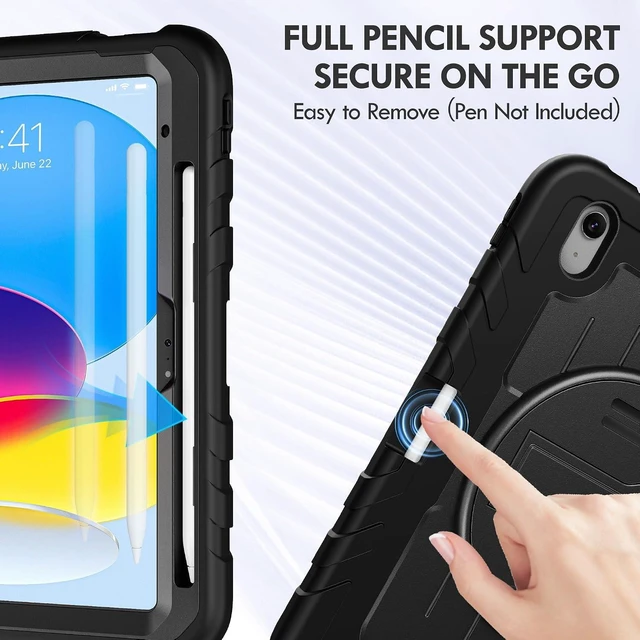 Alt view image 6 of 7 - for iPad (A16) 11th Generation Case iPad 10th Gen Case Black