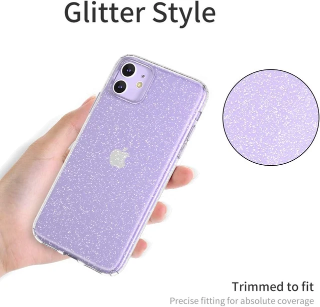 Alt view image 4 of 7 - Compatible with iPhone 11 Case Clear Glitter Sparkle Bling Anti-Scratch Shockproof Protective Flexible Phone Cases Cute Slim Thin Bumper Cover for Women Girls (6.1 inch) 2019