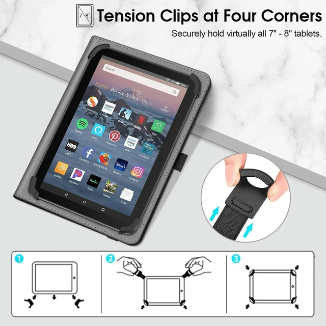 Alt view image 3 of 7 - Fintie Universal Case for 7-8 Inch Tablet eReader Folio Case w/Hand Strap