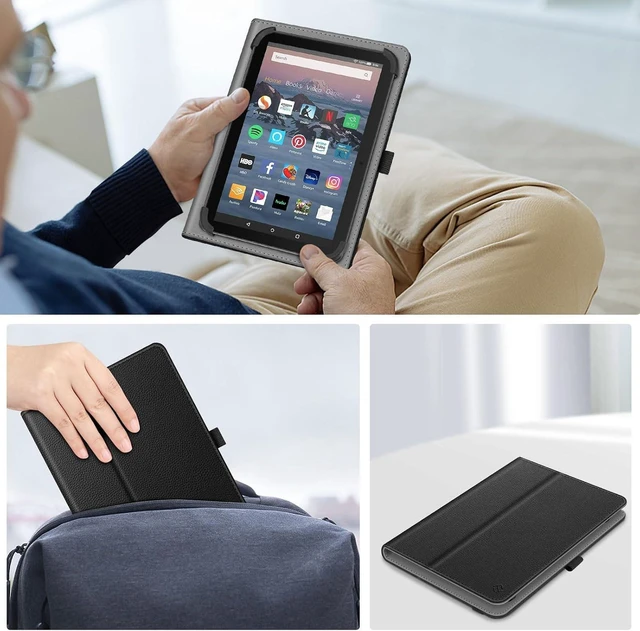 Alt view image 7 of 7 - Fintie Universal Case for 7-8 Inch Tablet eReader Folio Case w/Hand Strap