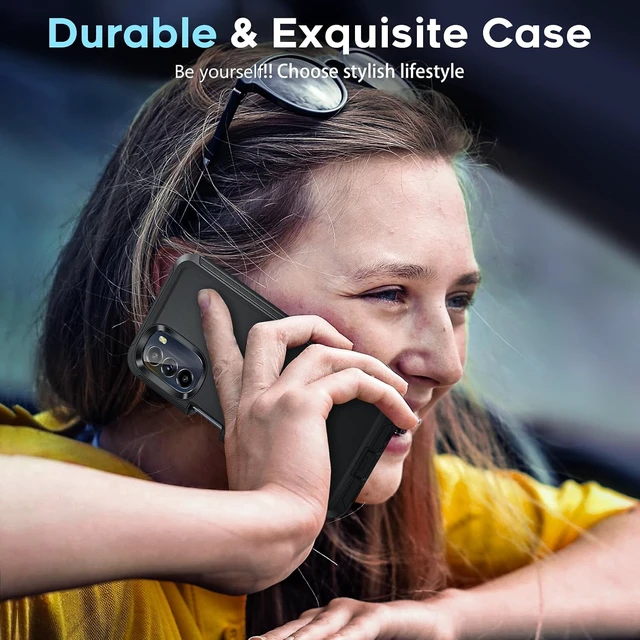 Alt view image 6 of 7 - for Motorola Moto-G-5G-2022 Case: with 2 PCS Screen Protector Heavy Duty 3 in 1 MotoG 5G 2022 Phone Case Shockproof Cover for MotoG5G 2022 (Not Fit Power/Play/Pure) Black